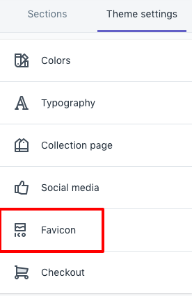 Shopify-Anweisungen zur Installation des Favicons